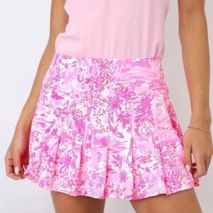 Lilly Pulitzer luxletic annora Skort peony pink seaside scene NWT Small